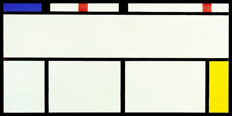 Composition Piet Mondrian Museo Arte Moderna 2 Rettangolo Classico 2mon2120 Alfieriarte
