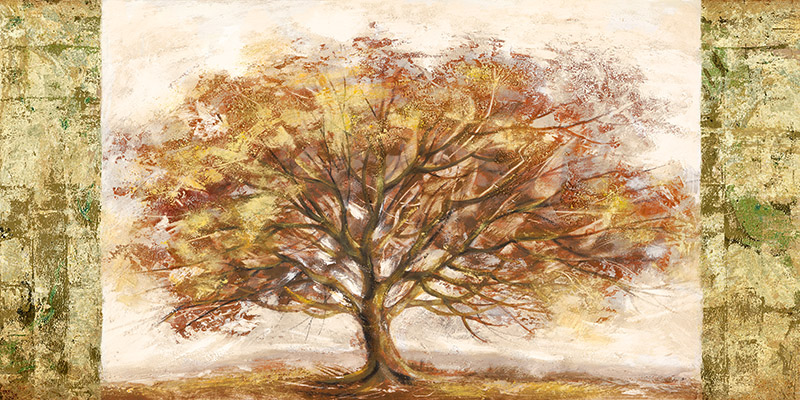 Golden Tree Panel Lucas Arte Contemporanea Alberi 2 Rettangolo Classico 2la2934 Alfieriarte