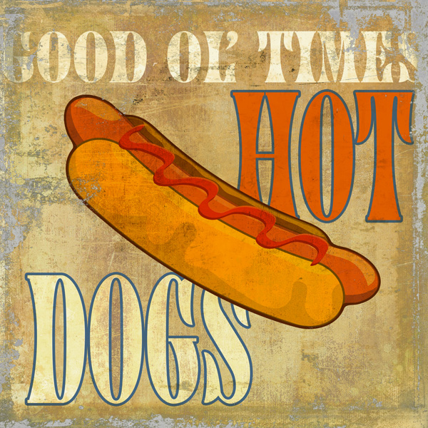 Hot Dog Skip Teller 1 Formato Quadrato Arte Contemporanea Vintage Cucina 1cu2476 Alfieriarte