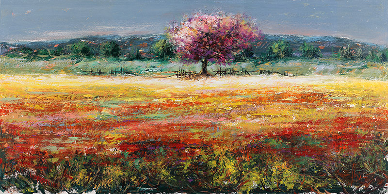 Lalbero Rosa Luigi Florio Arte Contemporanea Paesaggi 2 Rettangolo Classico 2lr430 Alfieriarte Alfieriarte