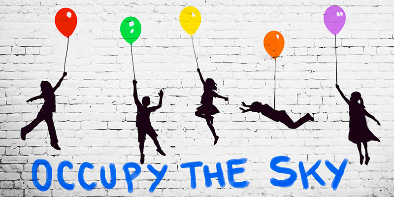 Occupy The Sky Masterfunk Collective Arte Contemporanea Modern Pop E Street Art 2 Rettangolo Classico 2mf3509 Alfieriarte Alfieriarte