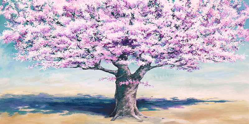 Peach Tree Jan Eelder Arte Contemporanea Alberi 2 Rettangolo Classico 2je1775 Alfieriarte