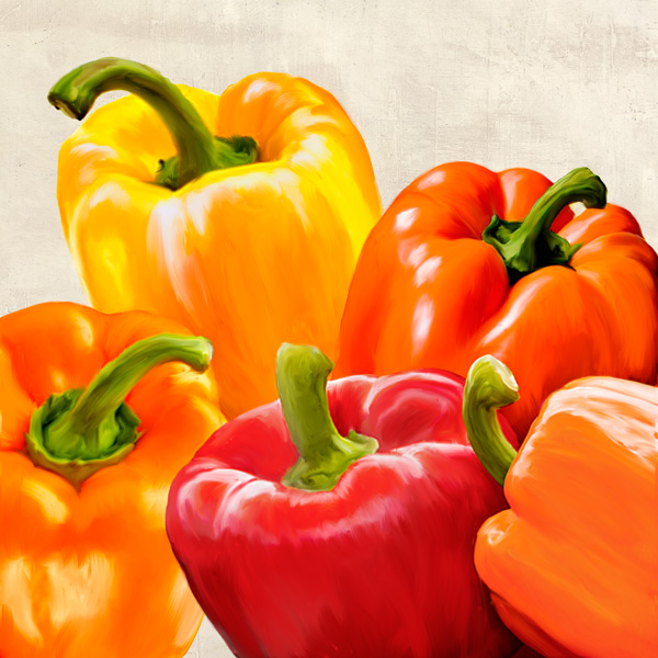 Peppers Remo Barbieri 1 Formato Quadrato Arte Contemporanea Vintage Cucina 1rm2642 Alfieriarte