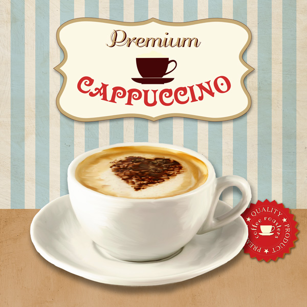 Premium Cappuccino Skip Teller 1 Formato Quadrato Arte Contemporanea Vintage Cucina 1cu2454 Alfieriarte