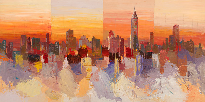 Sognando New York Luigi Florio Arte Contemporanea Paesaggi Urbani 2 Rettangolo Classico 2lr553 Alfieriarte Alfieriarte