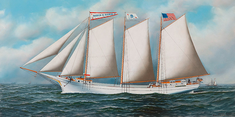 Three Masted Schooner Andrew C Pierce Antonio Nicolo Gasparo Jacobsen Museo Paesaggi E Marine 2 Rettangolo Classico 2aa3083 Alfieriarte Alfieriarte