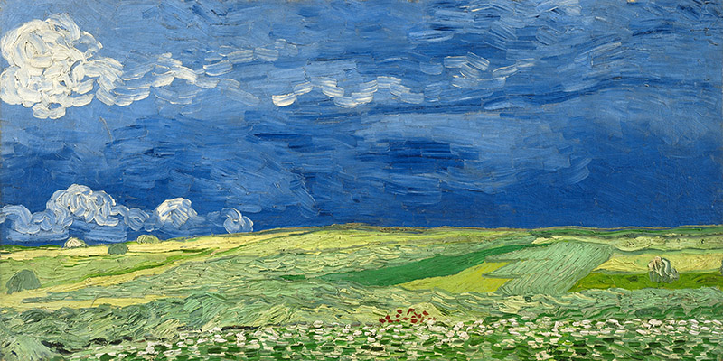 Wheatfield Under Thunderclouds Vincent Van Gogh Museo Van Gogh 2 Rettangolo Classico 2vg1541 Alfieriarte Alfieriarte